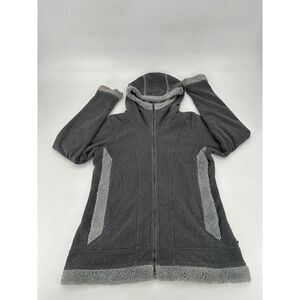 KUHL Full Zip Sweater‎ Jacket Coat Fleece Hoodie Gray Sherpa Lined Women's S